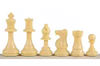 Figuras de ajedrez Club Staunton no 6, crema/negro (rey 96 mm)